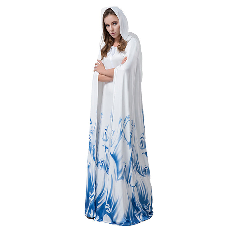 Witch Vampire Wizard Death Cloak for Adults, product photo 3 on a white background