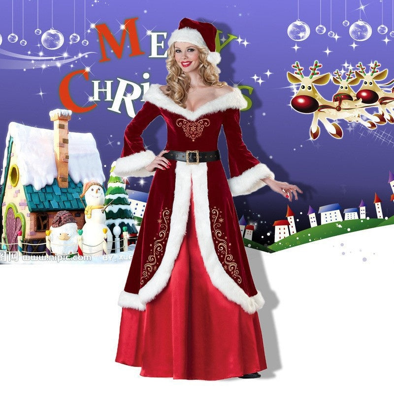 Santa Claus Green Elf Costume for Couples, costume photo 2