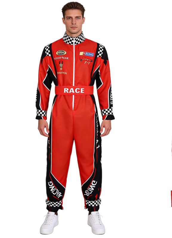 Racer Costume for Adults, product photo 4 on a white background