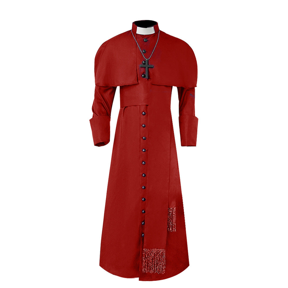 Medieval Priest Clergyman Father Robe for Adults, product photo 5 on a white background