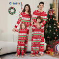 Christmas Deer Snowflake Stripe Printed Matching Family Pajamas Sleepwear