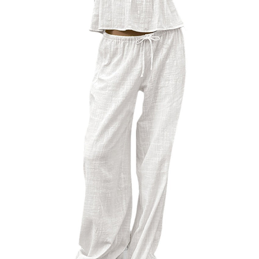 Strap strap pants pajamas two-piece set