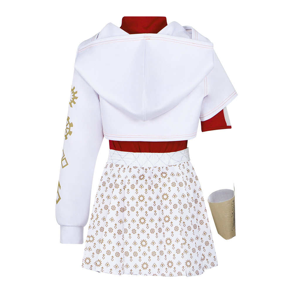 Zombies High School Addison Costume for Adults, front view on a white background