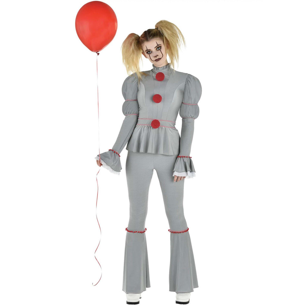 Horror Clown Costume for Women, product photo 2 on a white background