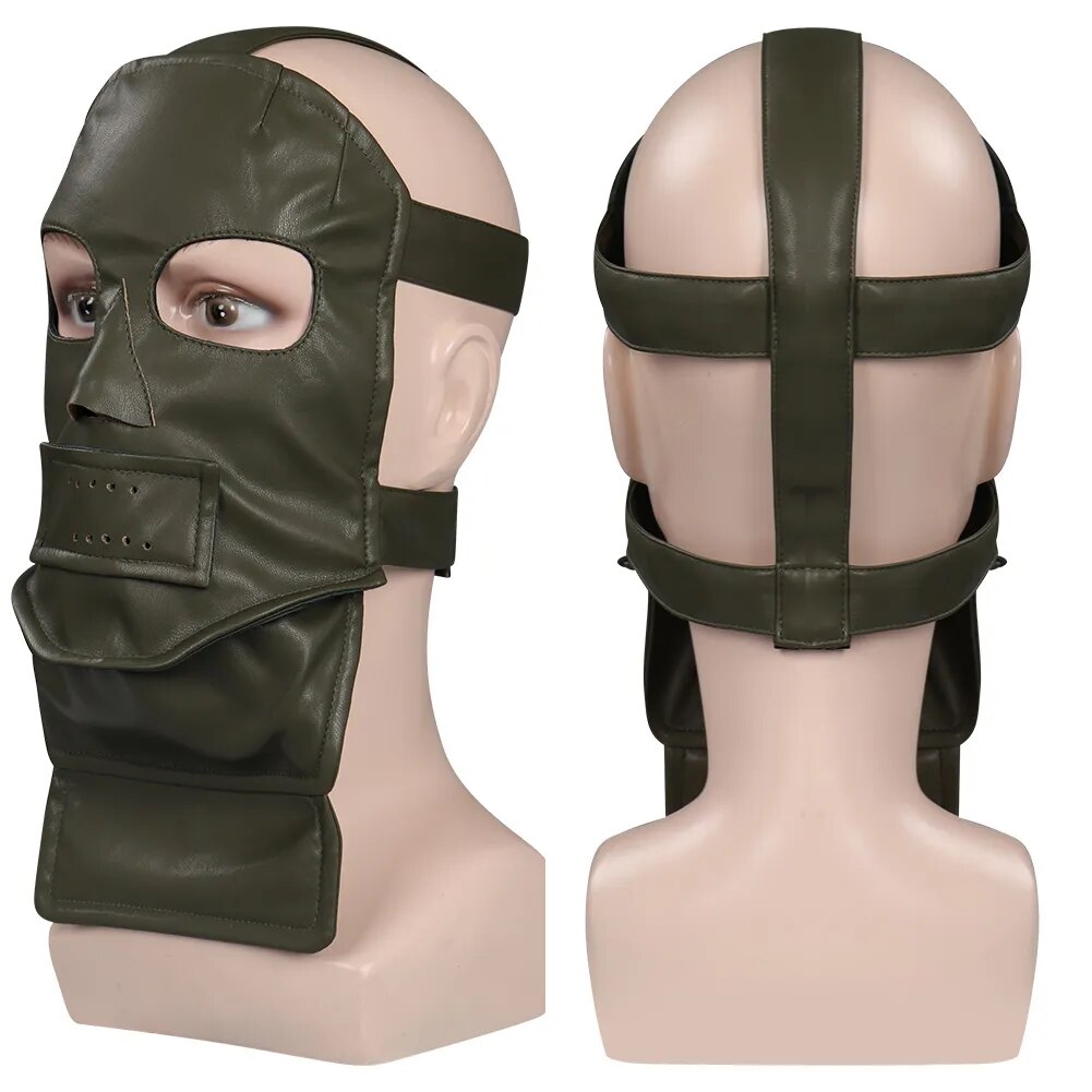 Green Question Mark Villain Mask for Adults, costume photo