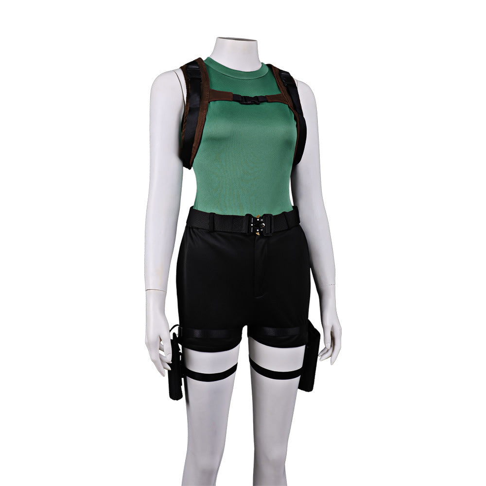 Lara Croft Cosplay Costume Women Bodysuit Game Replica Adult Halloween Outfit – photo 2