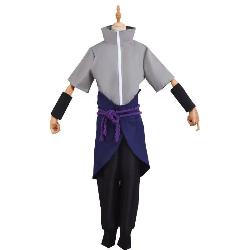 Naruto Shippuden Sasuke Uchiha Cosplay Costume Full Set Adult Halloween Anime – photo 2