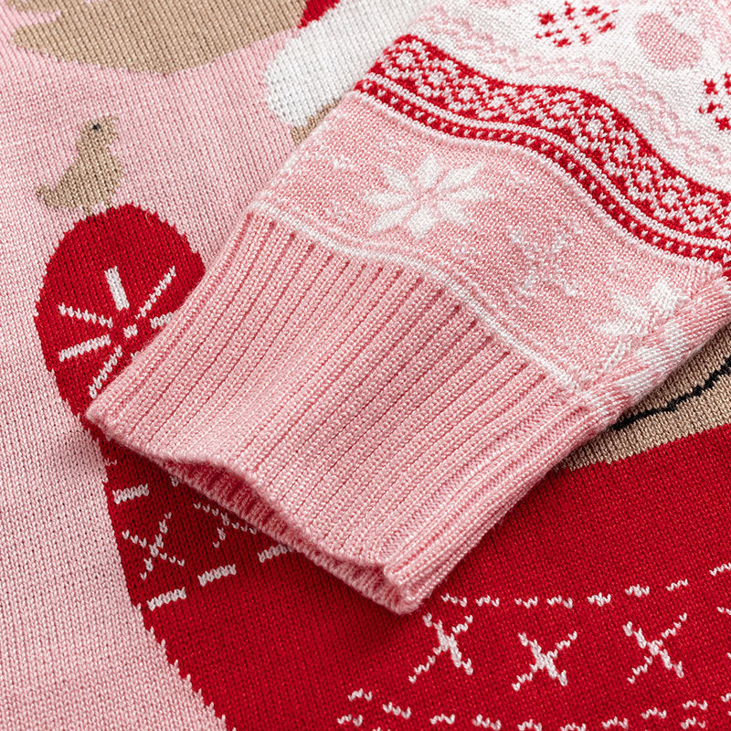 Children's Christmas cartoon reindeer knit sweater