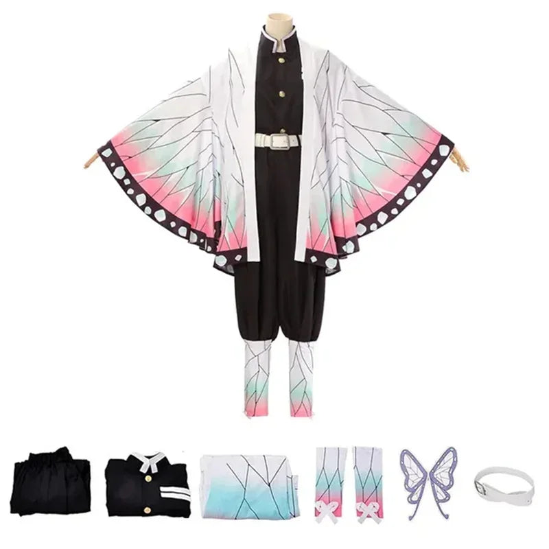 Demon Slayer Shinobu Kocho Costume Women Butterfly Haori Halloween Cosplay
