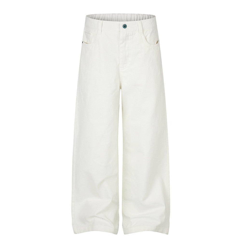 Men's Vintage Clean Fit Casual Wide Leg Loose Washed Denim Pants