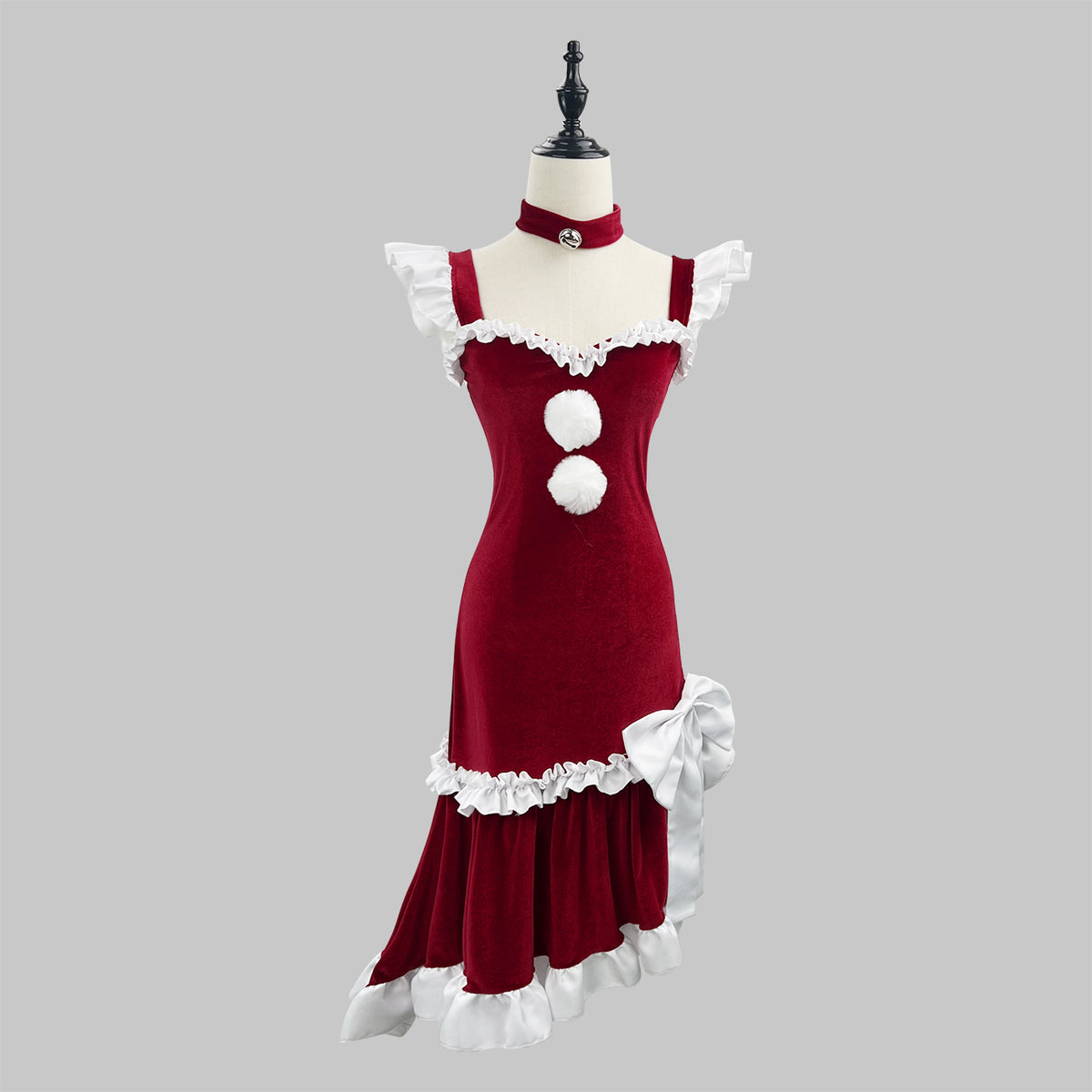 Christmas Formal Dress Costume Women Adult Holiday Cosplay Outfit