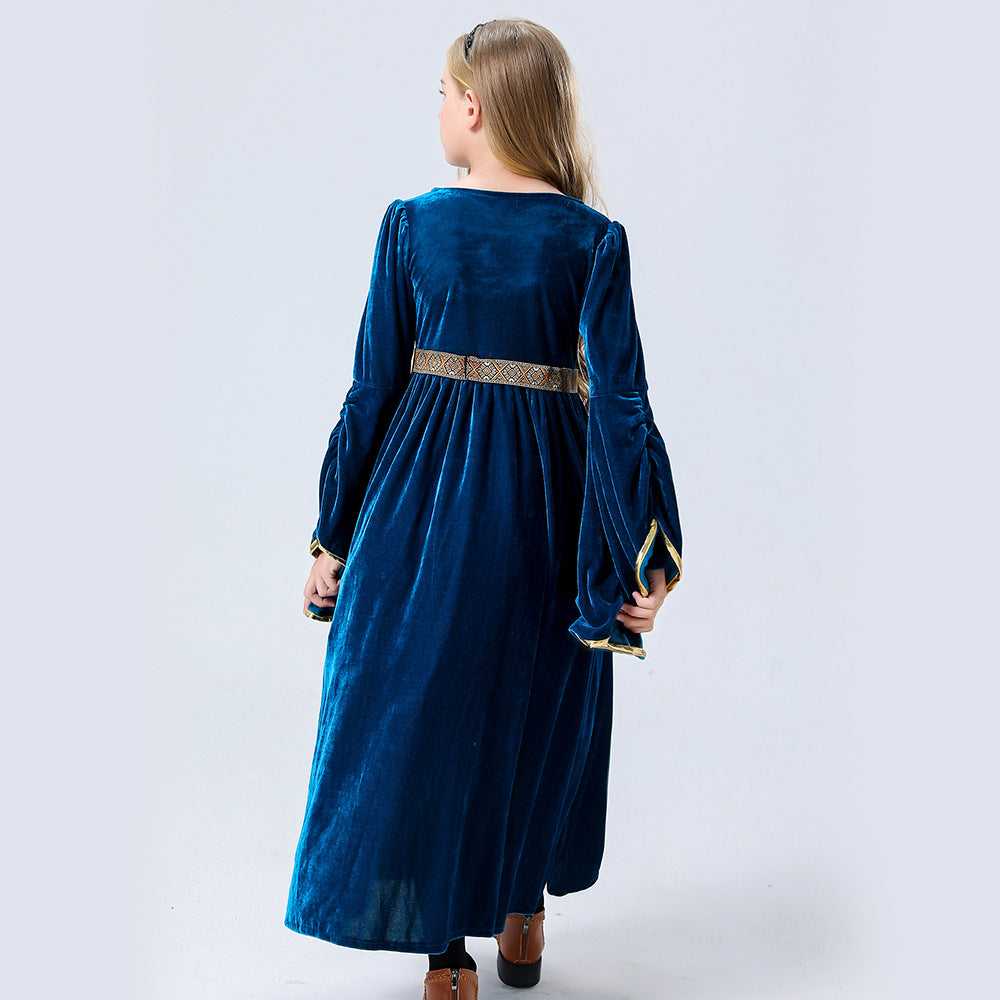 Medieval Renaissance Costume Women Long Dress Halloween Cosplay