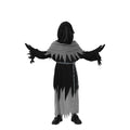 Grim Reaper Costume for Girls and Boys, front view on a white background