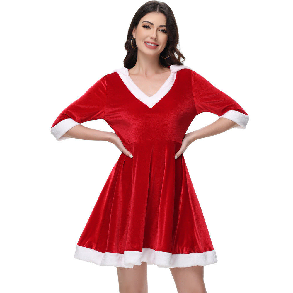 Christmas performance costumes women's Christmas dresses