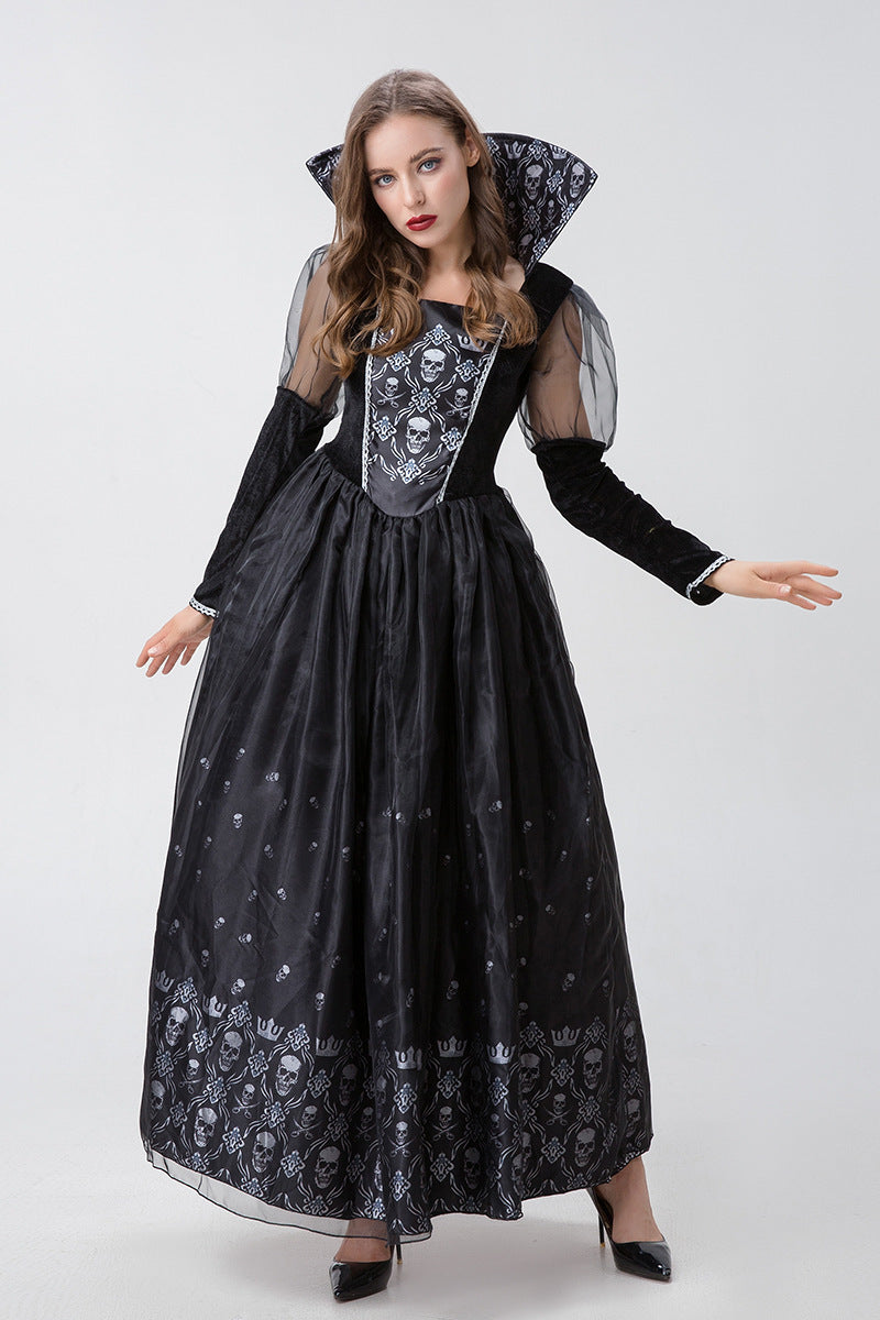 Horror Skull Zombie Vampire Devil Costume for Adults, costume photo 5