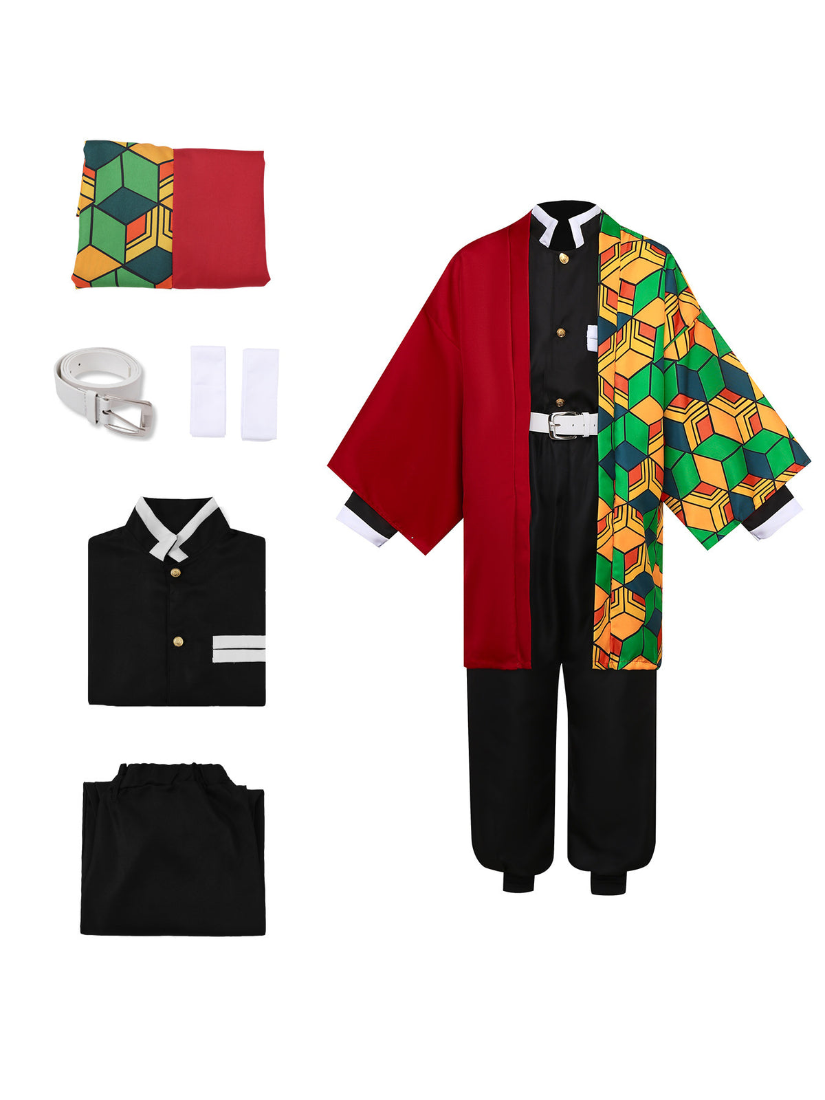 Anime Demon Hunter Kimono for Kids and Adults, product photo 9 on a white background