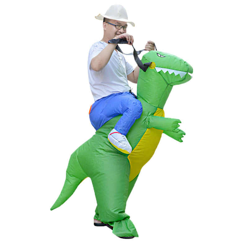 Tiktok Children's 3D Dinosaur Inflatable Clothes Adult Riding Tyrannosaurus Rex Riding Net Red Inflatable Clothes