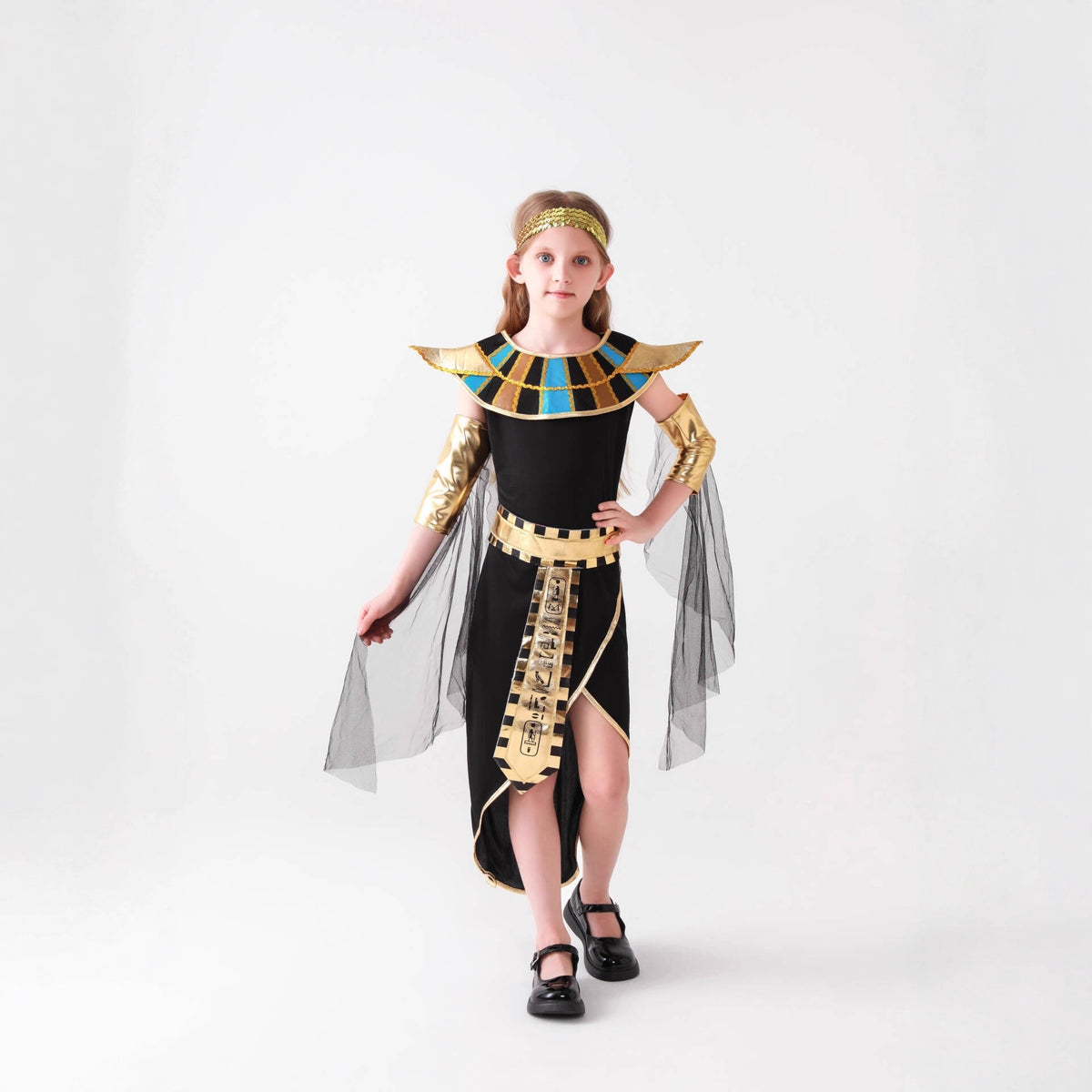 Egyptian Queen Costume for Girls, product photo 3 on a white background