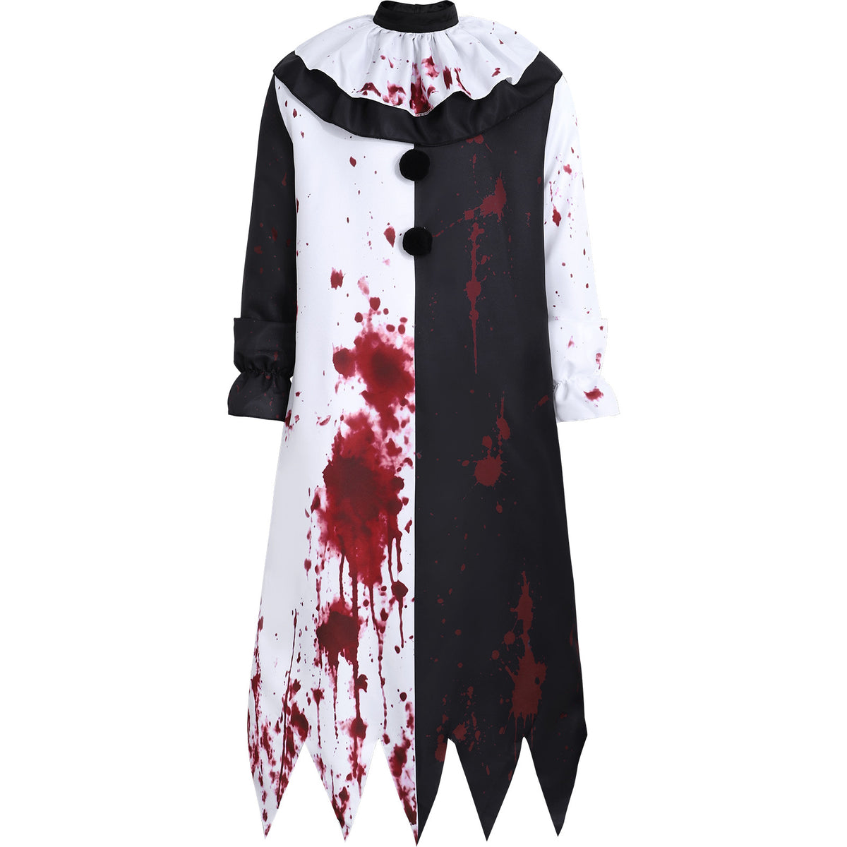 Horror Slasher Clown Robe for Adults, product photo 3 on a white background