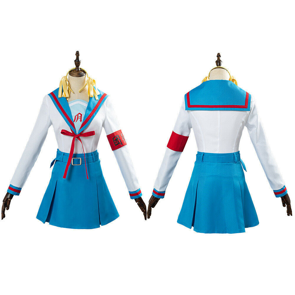 Haruhi Suzumiya Cosplay Costume Women School Uniform Adult Halloween