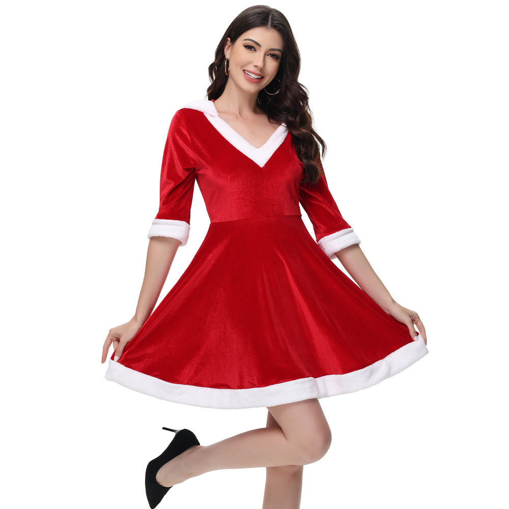 Christmas performance costumes women's Christmas dresses