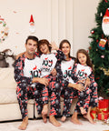 Christmas Family Matching Pajamas Letter Snowflake Star Print Home Wear Sleepwear