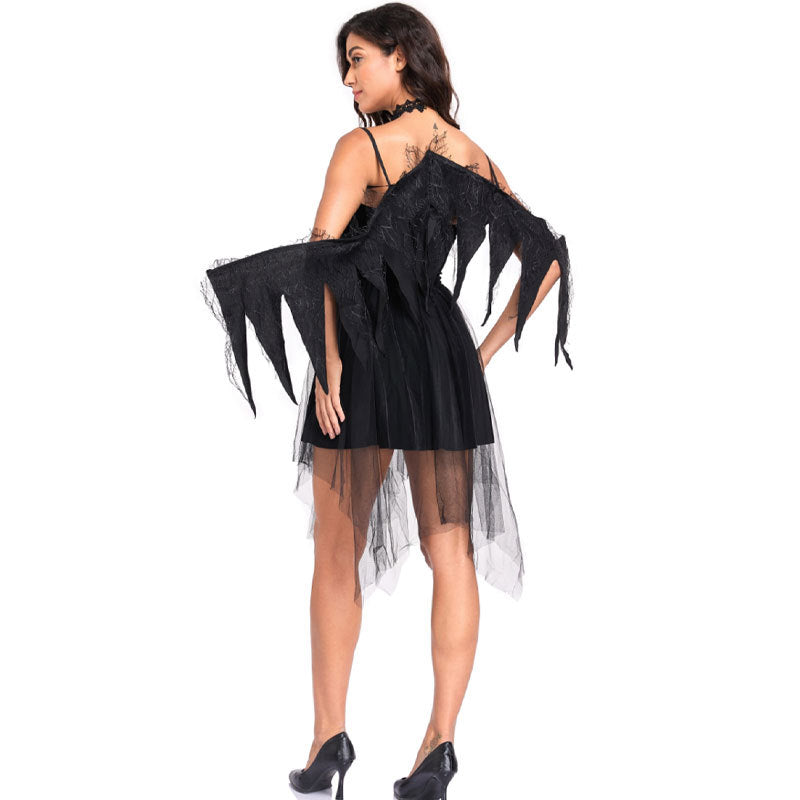 Red Angel Demon Costume Women Gothic Vampire Dress Halloween Cosplay – photo 2