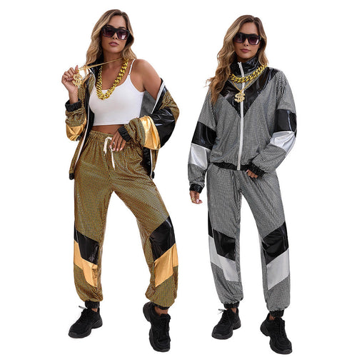 80s Hip Hop Disco Tracksuit Costume for Adults, costume photo 2