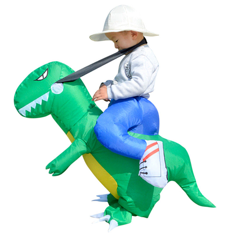 Tiktok Children's 3D Dinosaur Inflatable Clothes Adult Riding Tyrannosaurus Rex Riding Net Red Inflatable Clothes
