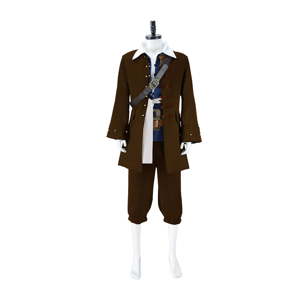 Pirates of the Caribbean Jack Sparrow Costume Adult Halloween Cosplay