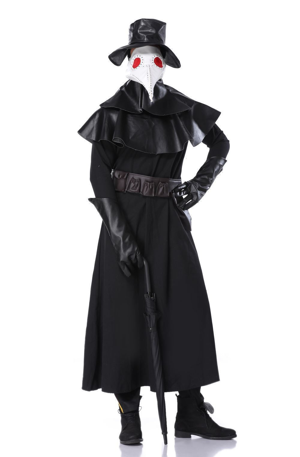 Medieval Steampunk Style Plague Doctor Costume for Adults, product photo 6 on a white background