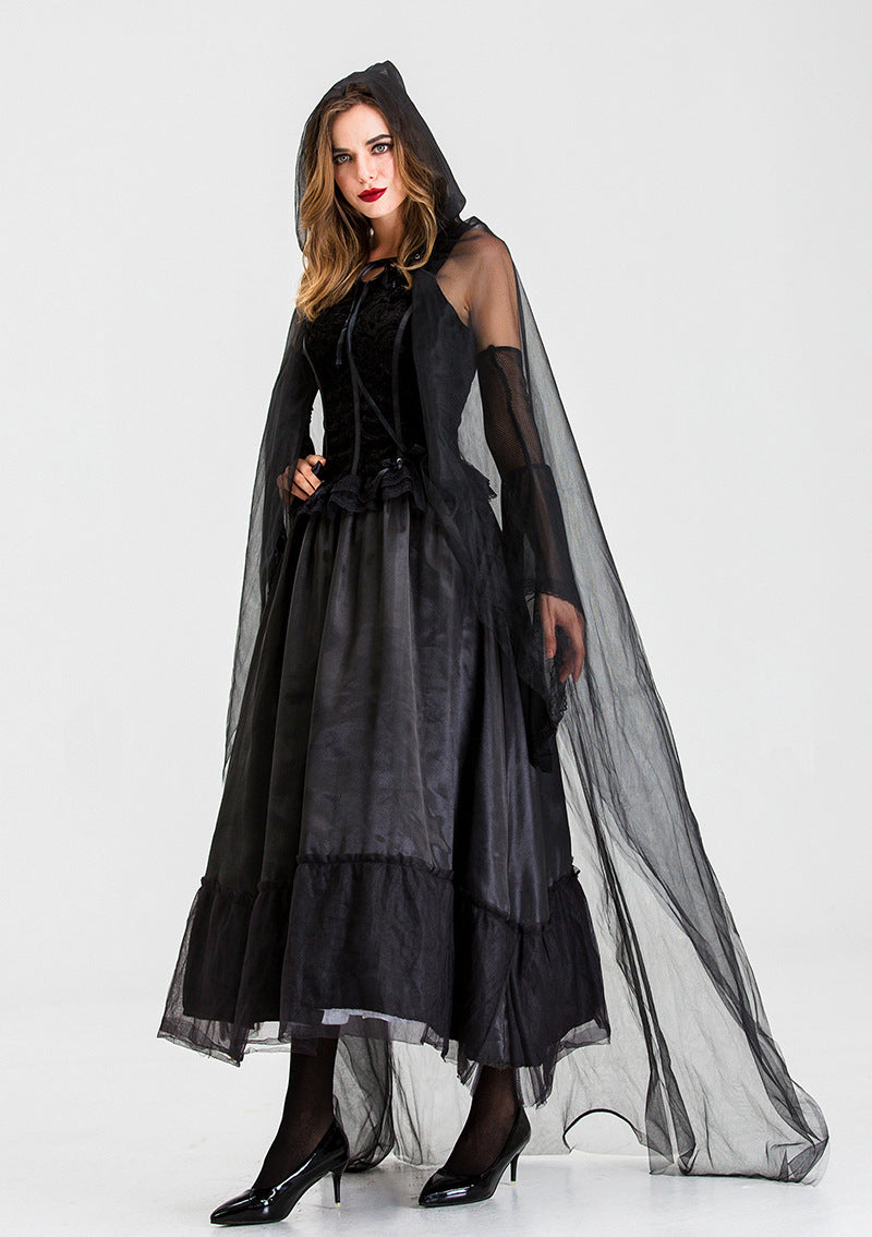 Dark Vampire Castle Witch Costume for Women, costume photo 4