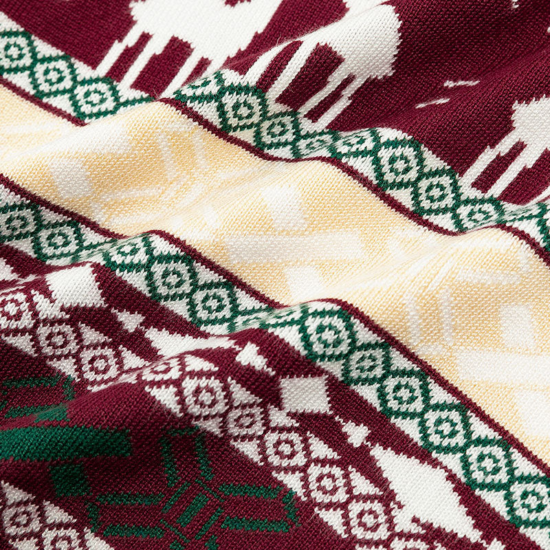 Vintage sweater Christmas reindeer pullover knit sweater