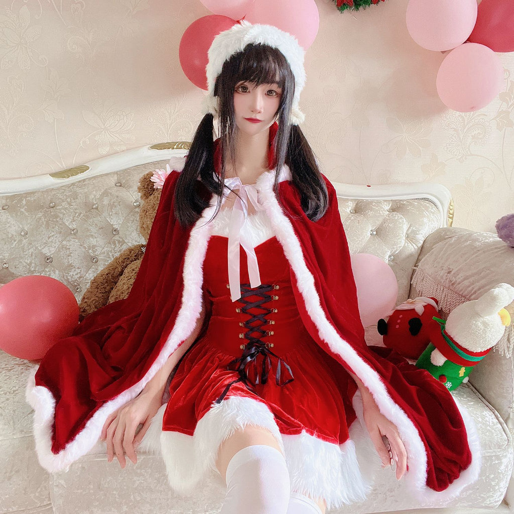 Halloween Sexy Cape Queen Cloak Christmas Costume Red Large Robe Christmas Bunny Costume