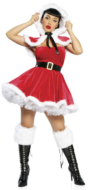 Christmas Adult Women's Costume, Santa Outfit, Holiday Party Dress, Christmas Theme Performance Wear