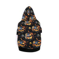 Pumpkin Wizard Pet Costume, front view on a white background