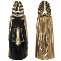 Egyptian Pharaoh and Queen Couple Costume Adult Halloween Cosplay Gold