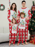 Deer Letter Christmas Tree Christmas Family Matching Printed Home Wear Pajamas