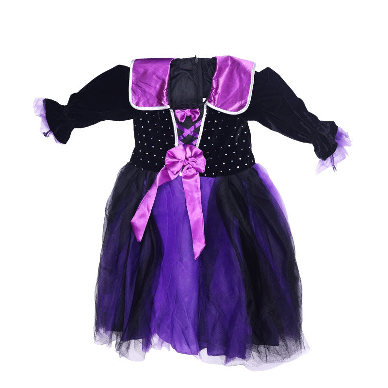 Witch Bat Costume for Women, front view on a white background