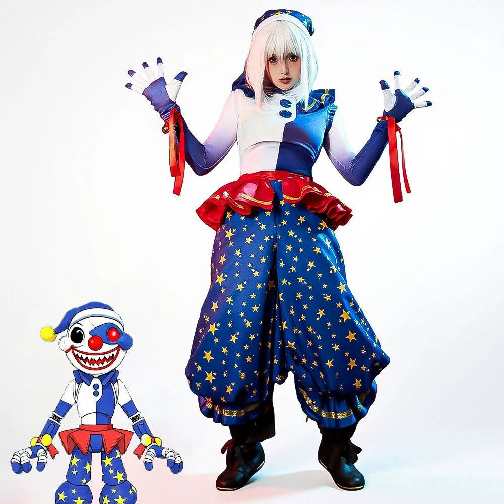 Moonlit Villain Clown Costume for Adults, costume photo