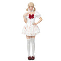 Bloody Doll Gothic Lolita Maid Costume for Women, front view on a white background