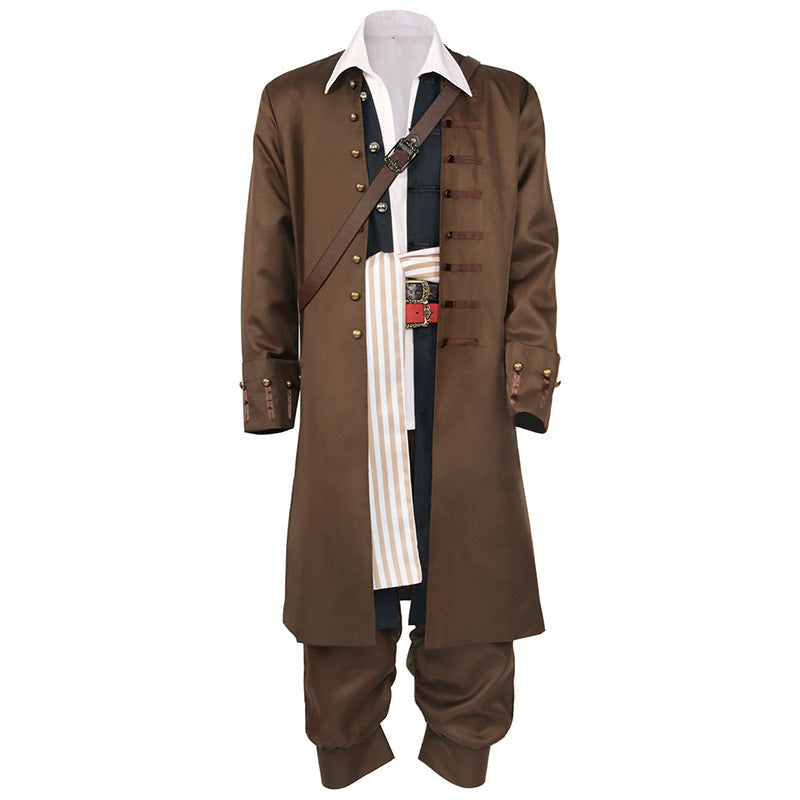 Cosplay costume Caribbean pirate long sleeved wig pants performance costume cosplay costume