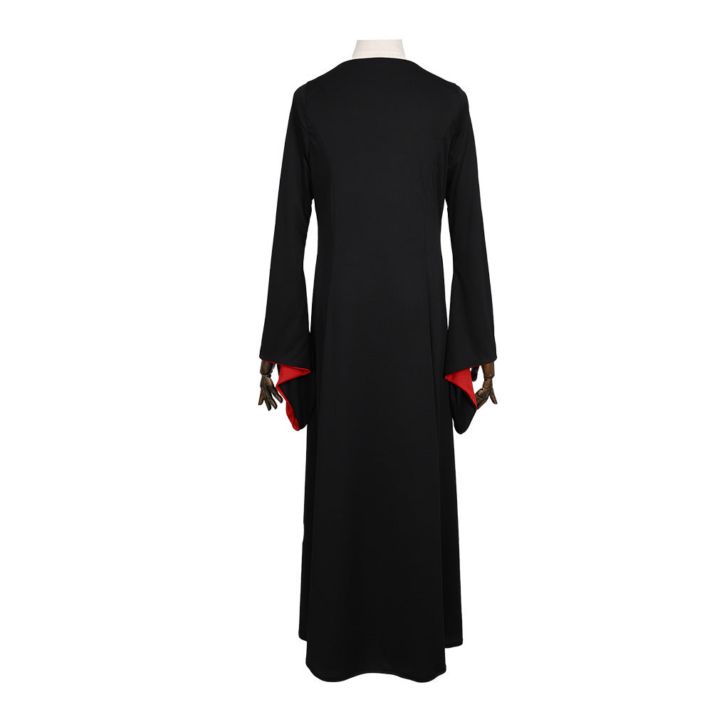 Addams Family Morticia Costume Women Halloween Cosplay Black Dress