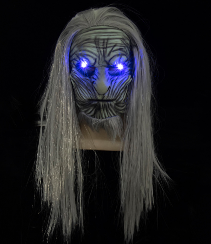 Night King White Walker Latex Mask for Adults, costume photo