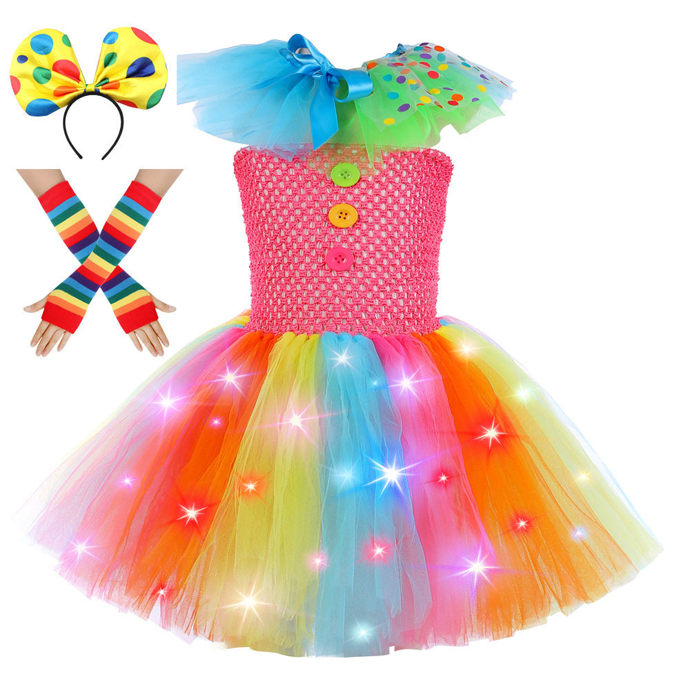 Clown Tutu for Girls, product photo 3 on a white background