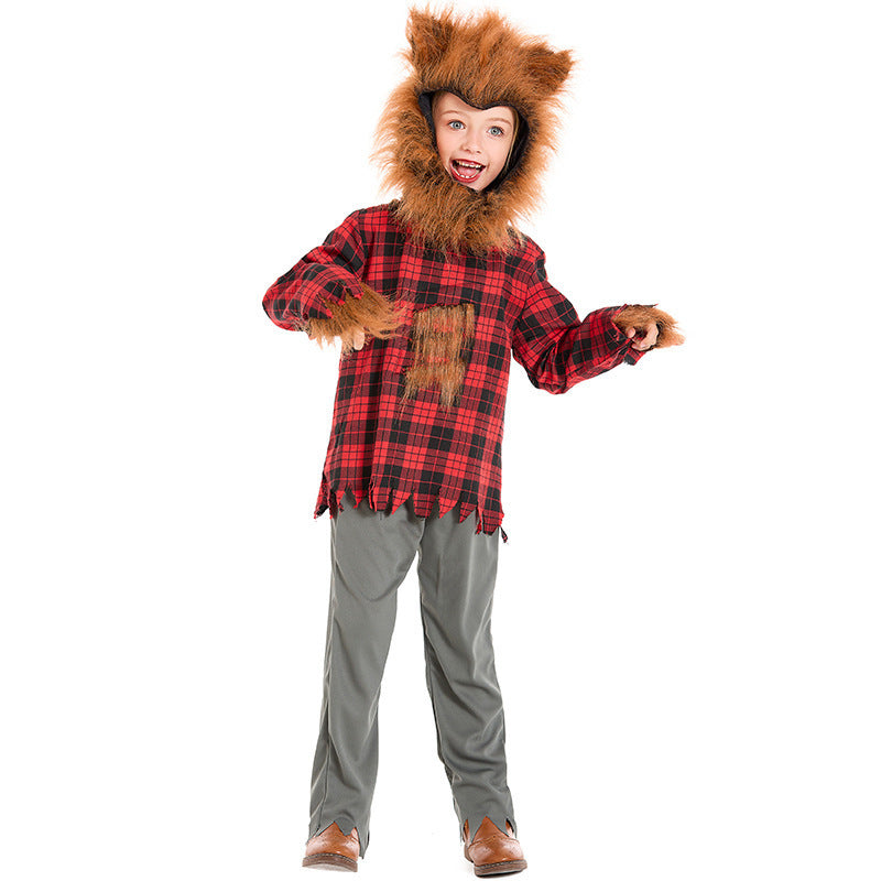 Werewolf Big Bad Wolf Costume for Kids, product photo 5 on a white background