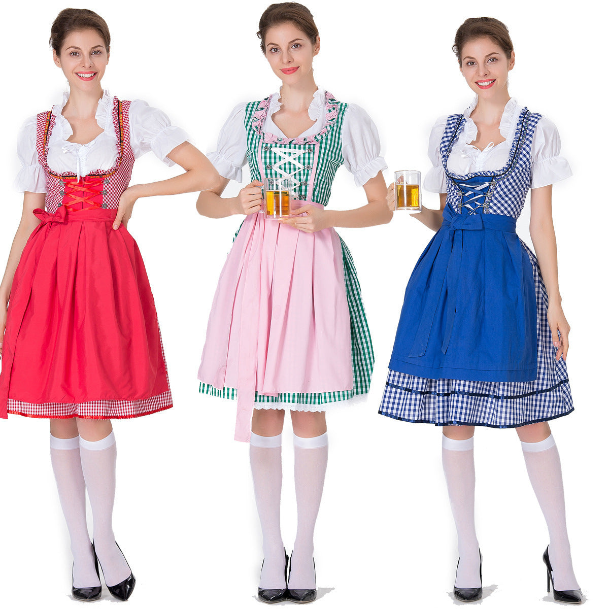 Beer Girl Maid Costume Women Halloween Cosplay Oktoberfest Dress