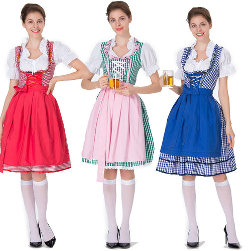 Beer Girl Maid Costume Women Halloween Cosplay Oktoberfest Dress