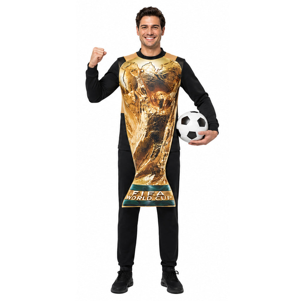 World Cup Fan Costume Cosplay Party Outfit with Trophy Replica, Match Viewing Accessories – photo 3