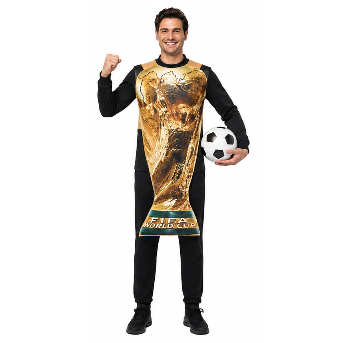 World Cup Fan Costume Cosplay Party Outfit with Trophy Replica, Match Viewing Accessories – photo 3